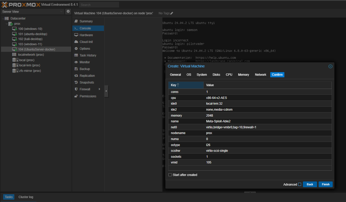 7 Summary of the configuration